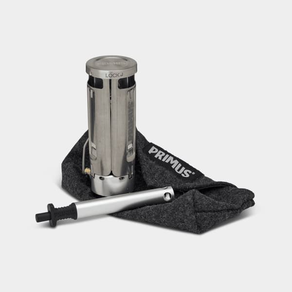 Gaskök Primus Firestick Stove Titanium, 2500 W, med piezo-tändare + förvaringspåse Bränsletillval: + Power Gas (230 gram)