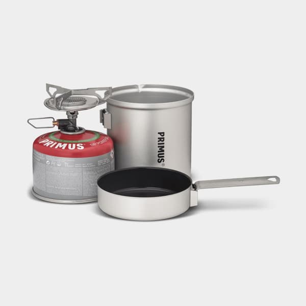 Gaskök Primus Essential Trail Kit, 2500 W + 1 kastrull (1 liter) + 1 stekpanna + förvaringspåse Bränsletillval: + SIP Power Gas (230 gram)
