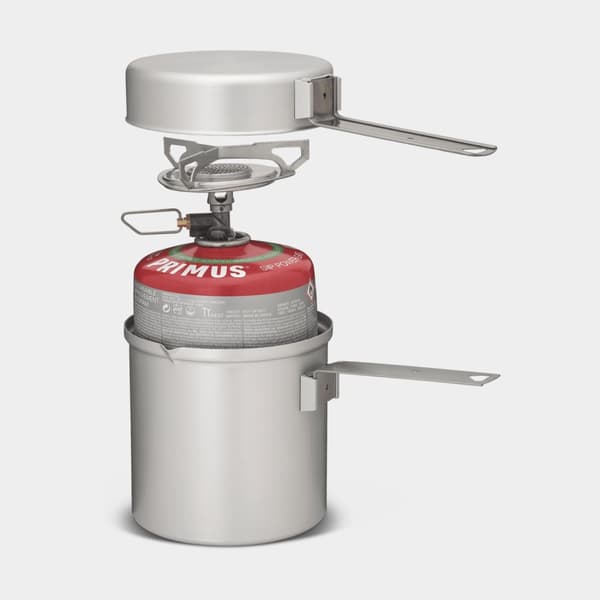 Gaskök Primus Essential Trail Kit, 2500 W + 1 kastrull (1 liter) + 1 stekpanna + förvaringspåse Bränsletillval: + SIP Power Gas (230 gram)