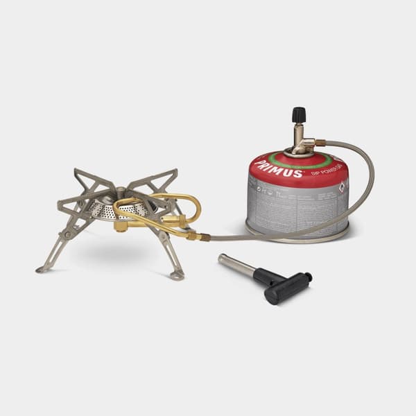 Gaskök Primus Gravity III, 3000 W, med piezo-tändare + vindskydd + värmereflektor + förvaringspåse Bränsletillval: + SIP Power Gas (230 gram)