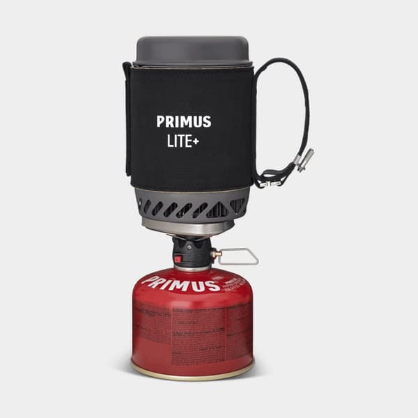 Gaskök Primus Lite Plus Stove System Black, 1500 W, med integrerad piezotändning + kastrull (500 ml) Bränsletillval: + Winter Gas (230 gram)