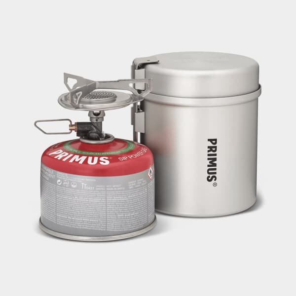 Gaskök Primus Essential Trail Kit, 2500 W + 1 kastrull (1 liter) + 1 stekpanna + förvaringspåse Bränsletillval: + Summer Gas (230 gram)