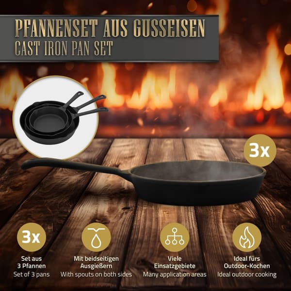 Raketovn Ø26 cm sæt med støbejernspande sæt BBQ#BOSS