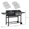 Miniatyrbild 3 av 9: Grill för Barbecue, 161x53x101 cm, Svart