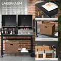 Miniatyrbild 7 av 9: Grill för Barbecue, 161x53x101 cm, Svart