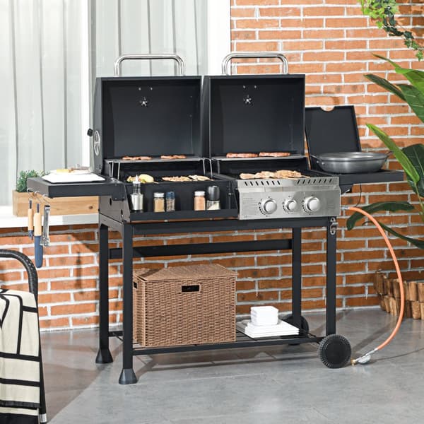 Grill för Barbecue, 161x53x101 cm, Svart