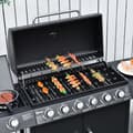 Pikkukuva 8 / 9: BBQ Grilli, Kaasugrilli Grillivaunu, 135x50x100 cm, Musta
