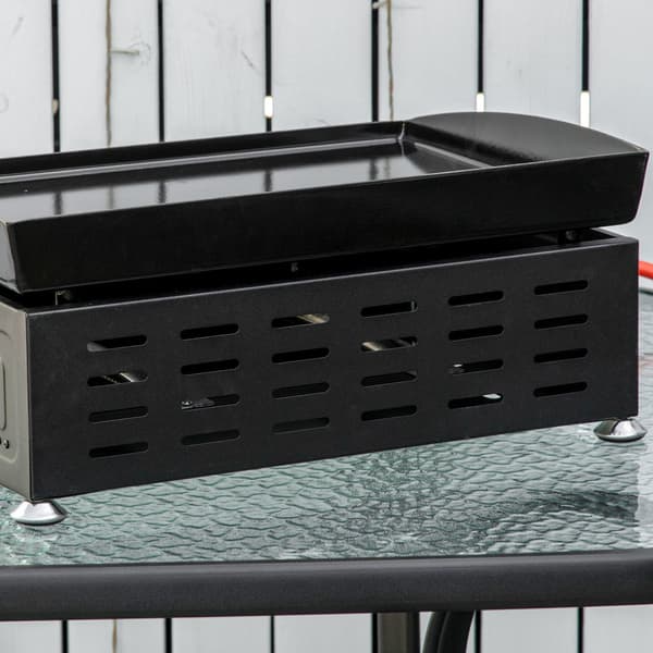 Bordgrill, 48,5x46x21 cm, Svart+Silver