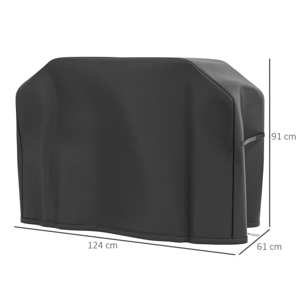 Grillipeite, 124x61x91 cm, Musta