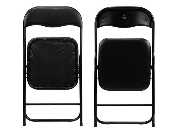Perel FP168B, Dining, Robust, Hård sits, Hårt ryggstöd, Metall, PVC, Svart