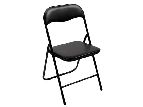 Perel FP168B, Dining, Robust, Hård sits, Hårt ryggstöd, Metall, PVC, Svart