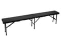 Miniatyrbild 1 av 5: Perel Panchina da campeggio imitation rotin Nero FP160R, Svart, Högdensitetspolyeten (HDPE), Stål, Solid, 600 kg, 1800 mm, 250 mm