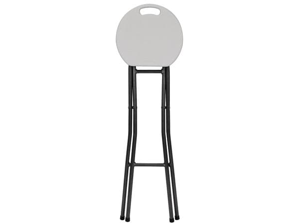 Perel Sgabello da bar barstol Bianco FP145, Hård sits, Rund, Svart, Vit, Polyeten, Stål, Robust, 4 ben