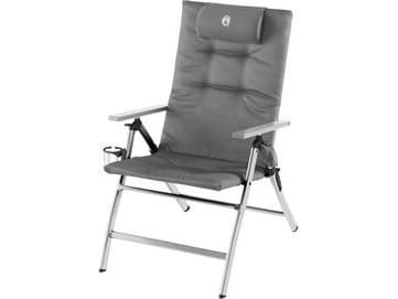 Coleman 5 Position Padded Recliner Chair, 120 kg, Campingstol, 4 ben, 5 kg, Grå