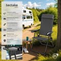 Miniatyrbillede 2 af 11: Foldbar campingstol Müritz med hovedpude - Sæt med 2 stk.