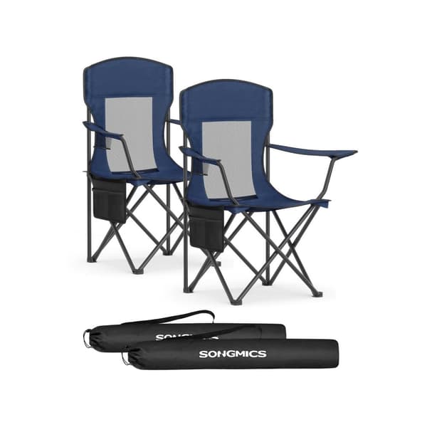Campingstol, SONGMICS, 51,5x86,5x97 cm, Harbor Blue