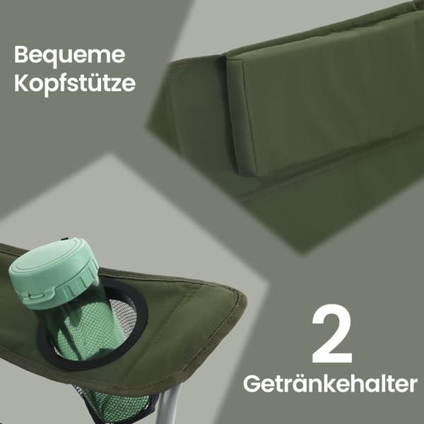 Campingstol, SONGMICS GCB09BK, 70x81x91 cm, Svart