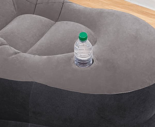 INTEX Ultra Lounge Uppblåsbar fåtölj med fotpall