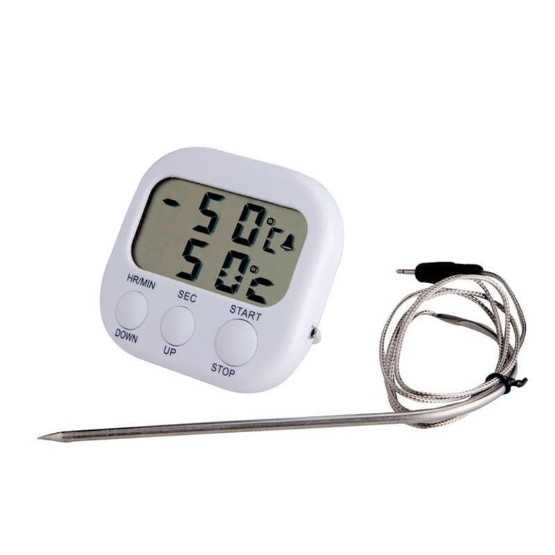Ugnstermometer Bak- Matlagning mm 300 grader med TIMER