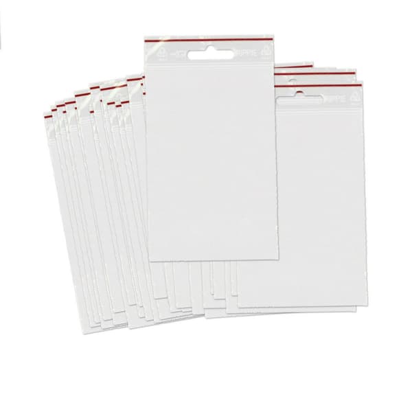100 blixtlåspåsar 80x120mm euro ej skrivfält för mat, pärlor mm