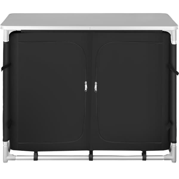 Campingskab Deluxe med 6 rum - sort