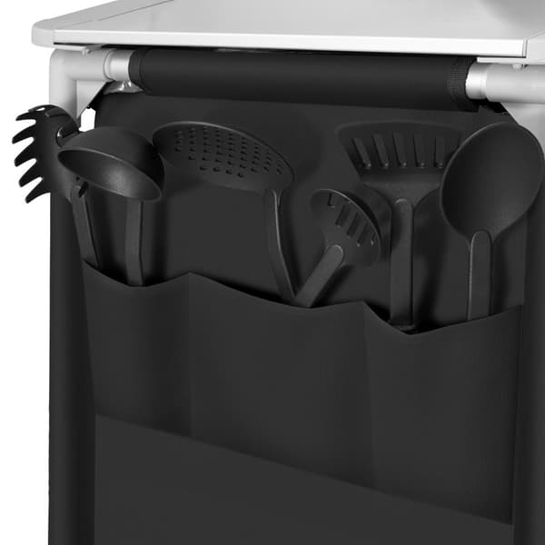 Campingskab Deluxe med 6 rum - sort
