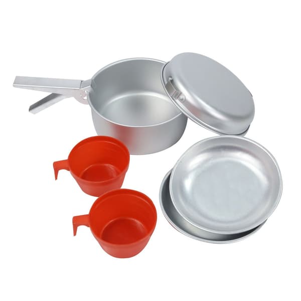 Regatta 2 personers kokkesæt i aluminium Silver/Red One Size