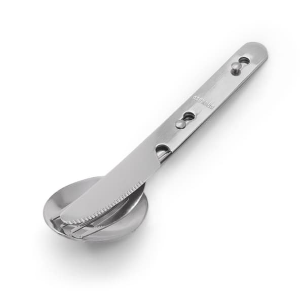 friluftsbestick rostfritt stål, 4-PACK BESTICKSET CAMPING ROSTFRITT STÅL