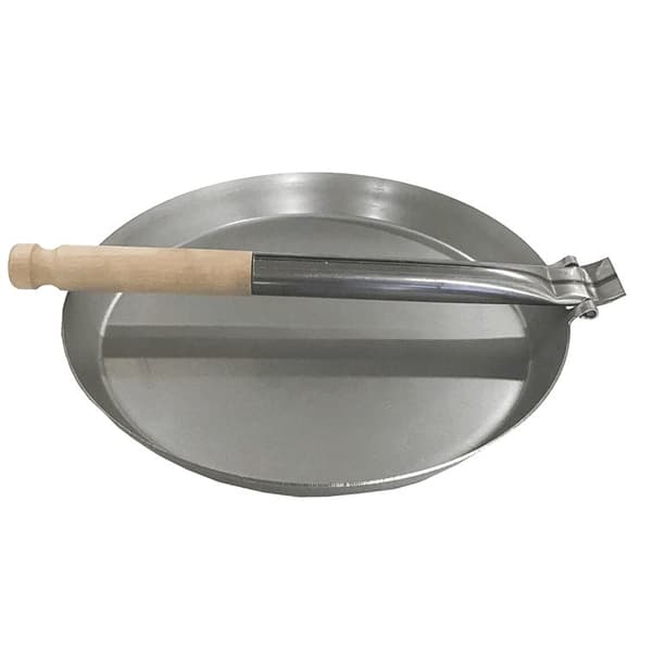 Jägarstekpanna 28cm m. fällbart trähandtag