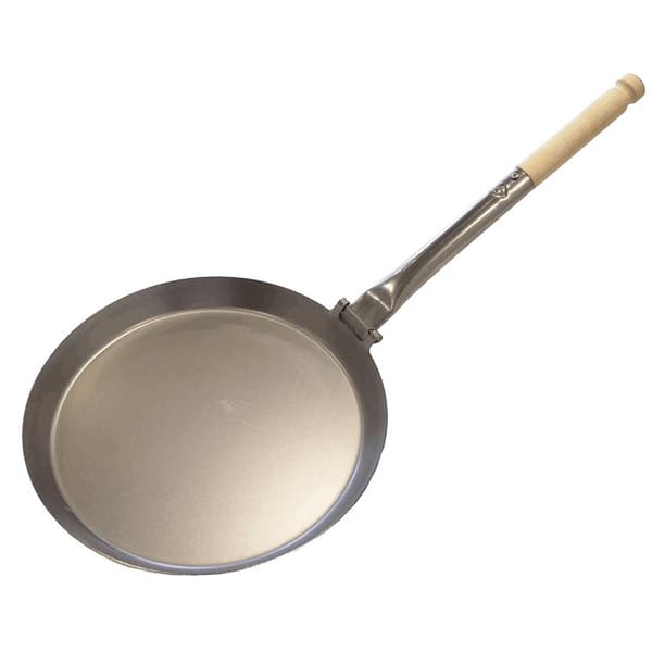 Jägarstekpanna 28cm m. fällbart trähandtag