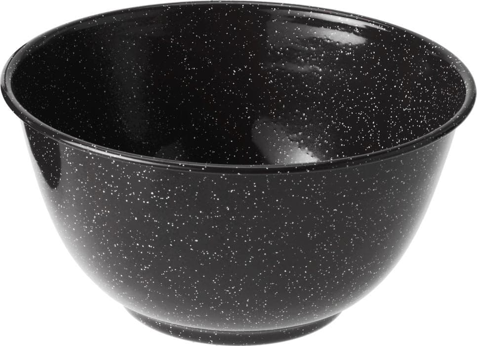 GSI EMALJERAD SKÅL 6" BLACK, djup campingtallrik emalj