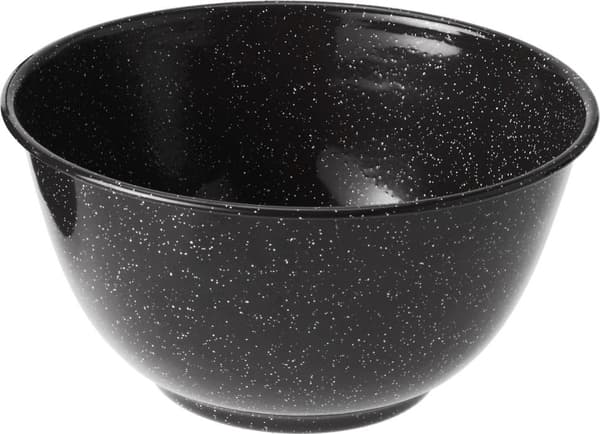 GSI EMALJERAD SKÅL 6" BLACK, djup campingtallrik emalj