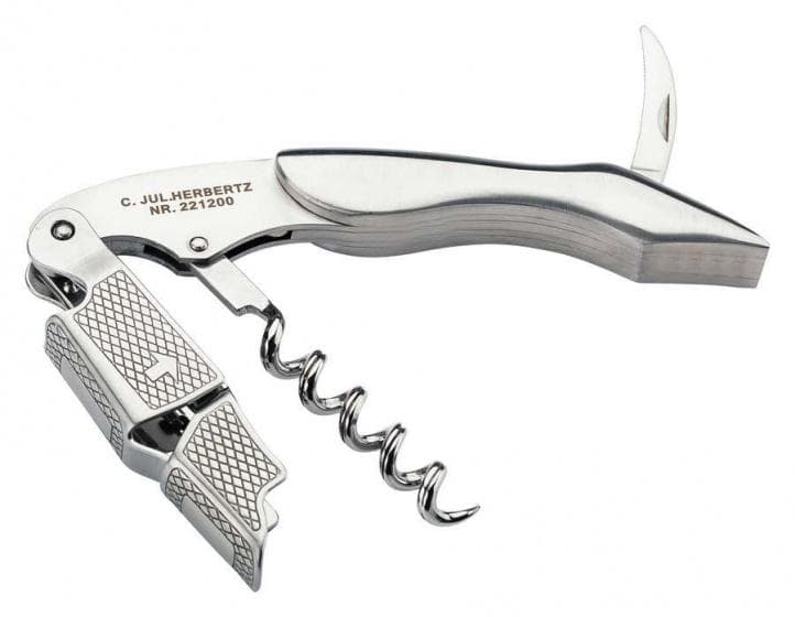 sommelierkniv 12,2 cm rostfritt stål silver i 2 delar