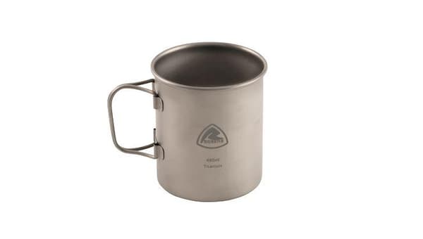 ROBENS TITANIUM MUG 450 ML,  titanium mugg med vikbara handtag, mugg titan