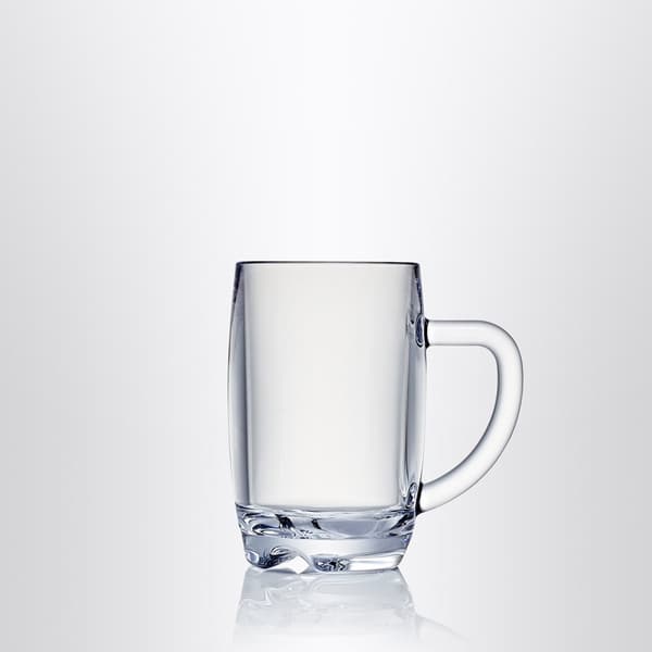 Ölglas i plast Strahl Beer Mug, transparent, 43 cl, 4-pack