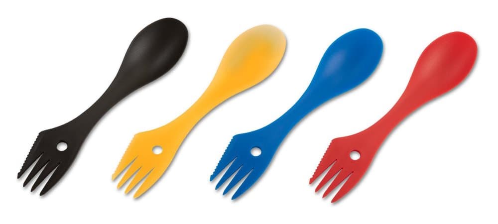 SPORK 4-PACK CLASSIC, blå/röd/svart/orange