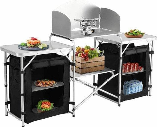 Camping Kitchen - Camping Kitchen Collapsible - Outdoor Table - Outdoor Kitchen - Camping Table - Outdoor Kitchen - Camping Cabinet - 174.5*46*110,5 c