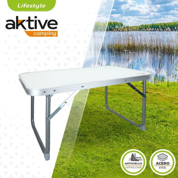 Sammenklappeligt bord Aktive Hvid 60 x 40 x 40 cm (4 enheder)