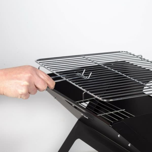 Havegrill Transportabel Aktive Sort Stål Jern 45 x 30 x 29 cm