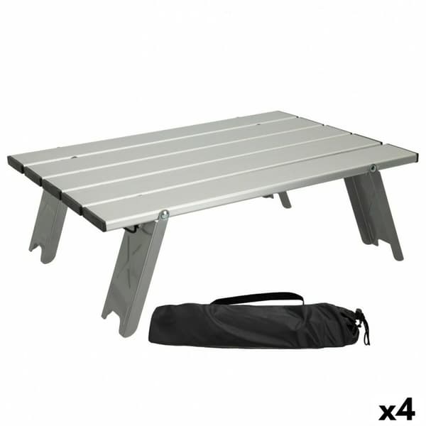 Sammenklappeligt bord Aktive Sølvfarvet Aluminium 40 x 13 x 28,5 cm (4 enheder)