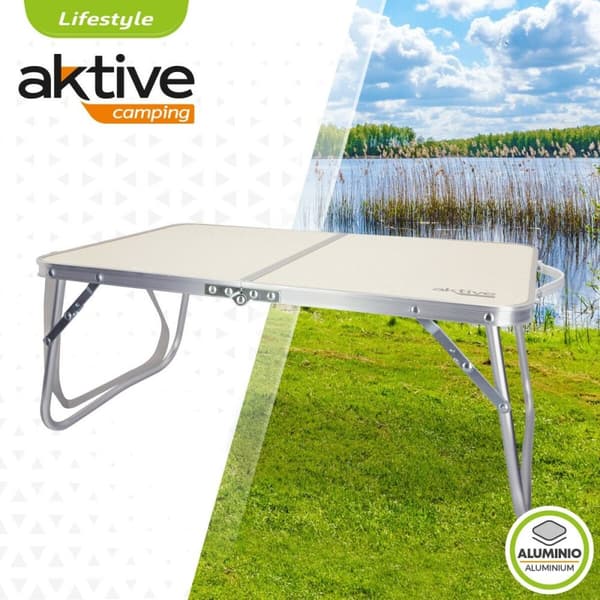 Sammenklappeligt bord Aktive Flødefarvet 60 x 25 x 40 cm (4 enheder)