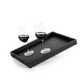 Miniatyrbild 2 av 9: Magnetisk serveringsbricka Silwy Metal Tray Leather Look, svart, 41.5 x 31.5 cm