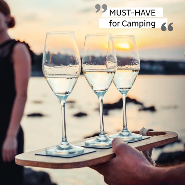 Magnetiska champagneglas i kristall Silwy Magnetic Crystal Glass Champagne, transparent, 20 cl, 2-pack + magnetiska glasunderlägg