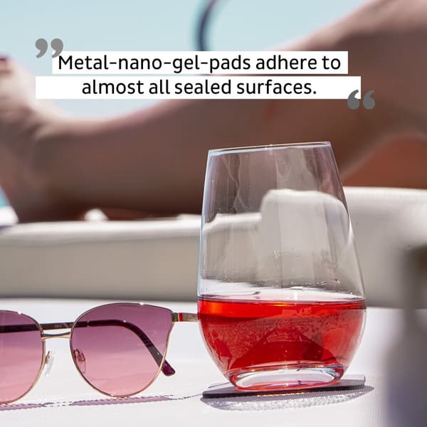 Magnetiska dricksglas i kristall Silwy Magnetic Crystal Glass Longdrink, transparent, 40 cl, 2-pack + magnetiska glasunderlägg