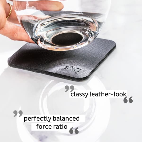 Magnetiska dricksglas i kristall Silwy Magnetic Crystal Glass Longdrink, transparent, 40 cl, 2-pack + magnetiska glasunderlägg