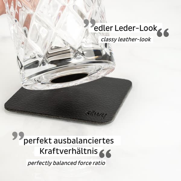 Magnetiska dricksglas i kristall Silwy Magnetic Crystal Glass Longdrink Nachtmann, transparent, 30 cl, 4-pack + magnetiska glasunderlägg
