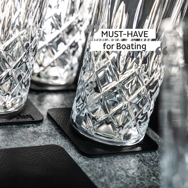 Magnetiska dricksglas i kristall Silwy Magnetic Crystal Glass Longdrink Nachtmann, transparent, 30 cl, 4-pack + magnetiska glasunderlägg