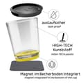 Miniatyrbild 3 av 10: Magnetiskt plastglas Silwy Magnetic Drinking Cup Triple Oh Yellow, transparent/gul, 25 cl + magnetiskt glasunderlägg + spillsäkert lock