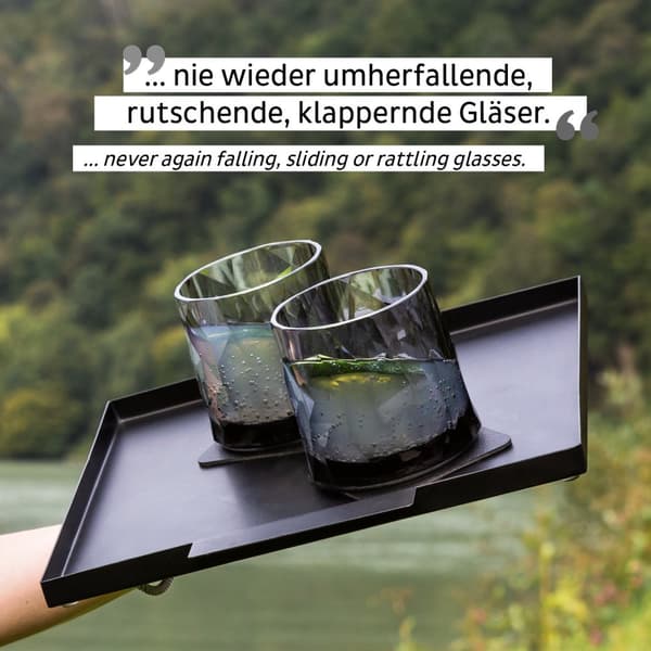 Magnetiska plastglas Silwy Magnetic Plastic Glass Tumbler, grå, 25 cl, 2-pack + magnetiska glasunderlägg