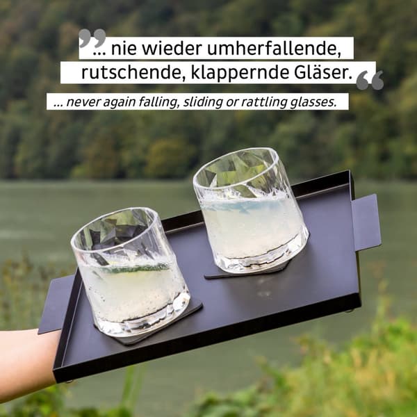 Magnetiska plastglas Silwy Magnetic Plastic Glass Tumbler, transparent, 25 cl, 2-pack + magnetiska glasunderlägg
